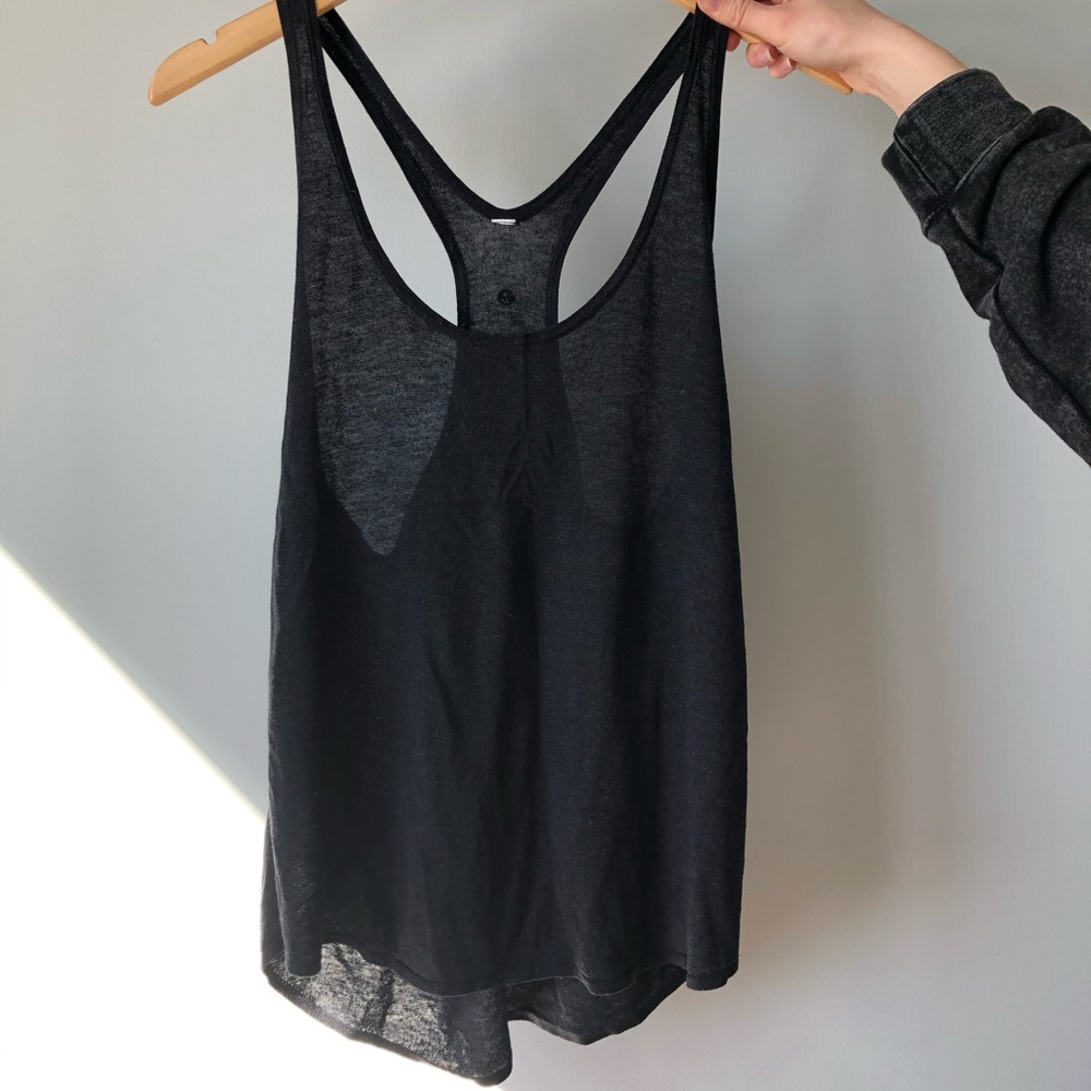 Lululemon knit tank top - black - size 8?